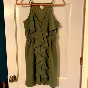 Beautiful army green dress.